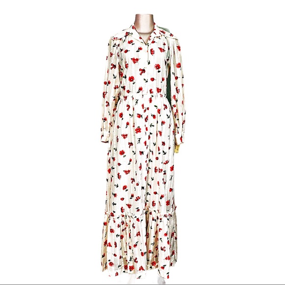 Vintage 70s Avalon Maxi Shirt Dress SZ 10 - Picture 2 of 14